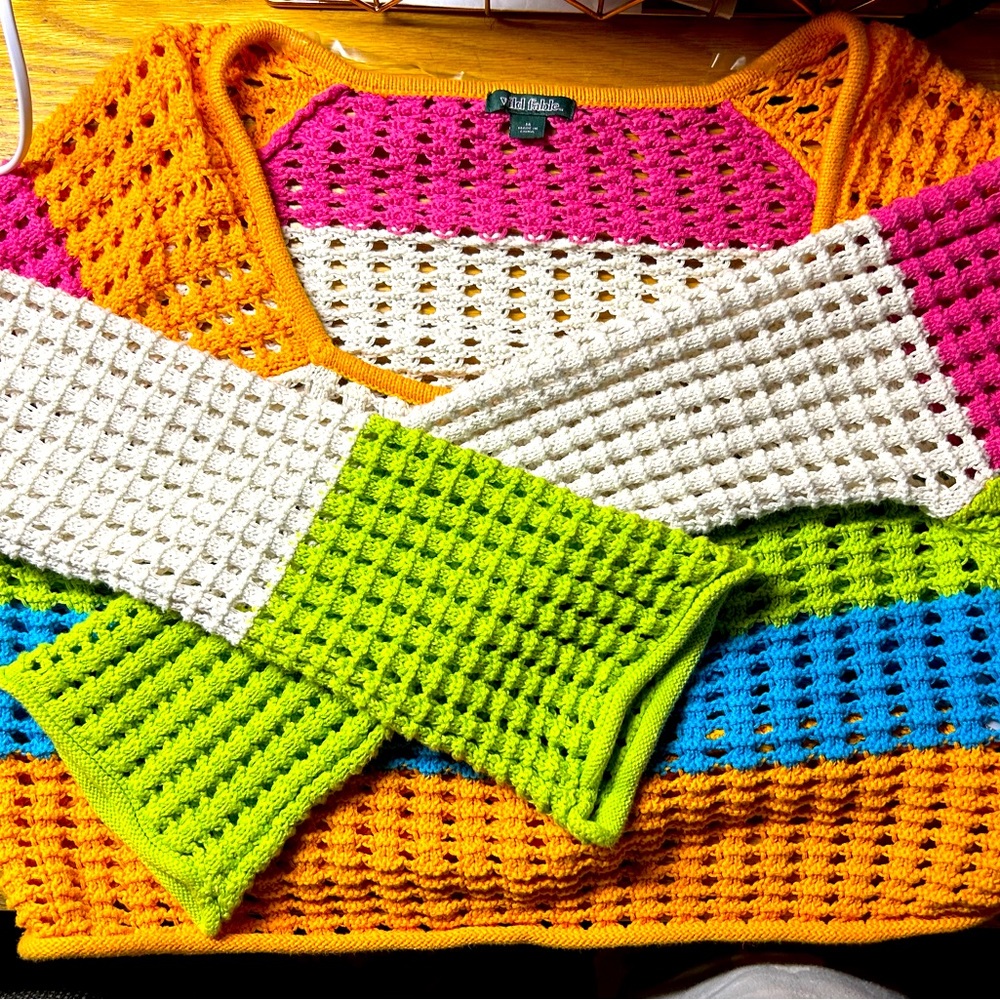 This is a target Wild Fable crochet sweater💕